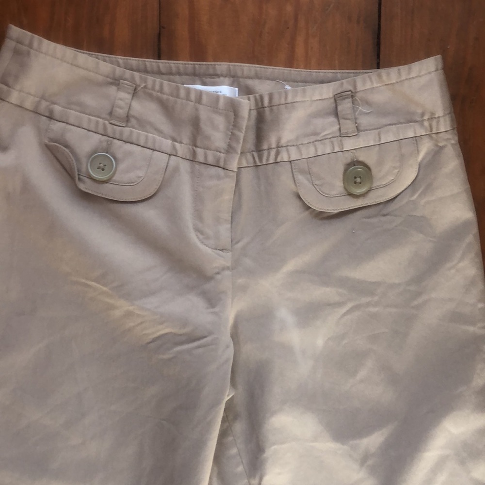 Tan dressy Capri Pants size 2 Ann Taylor Loft - Picture 2 of 3